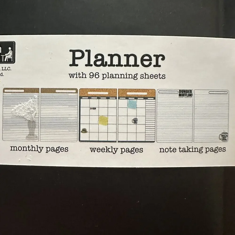 The Office: Monthly / Weekly Planner Book -Blank /Calendar Date Notes Log Dunder